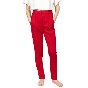 NWT The Kooples Red Wool-Blend Suit Trousers EU 36 / US 4